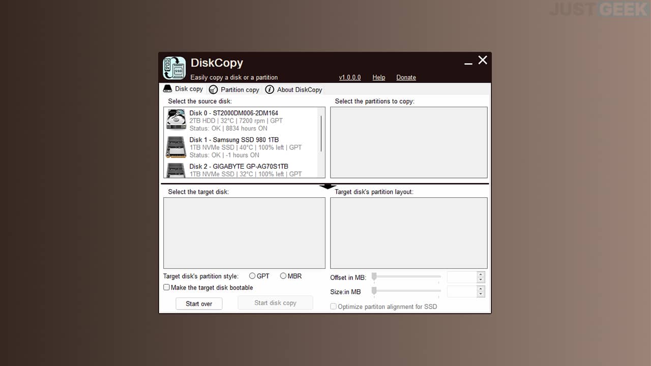 DiskCopy, un logiciel de clonage de disque dur ou SSD gratuit
