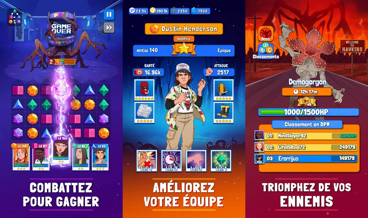 Stranger Things Puzzle Tales : jeu mobile Android et iOS