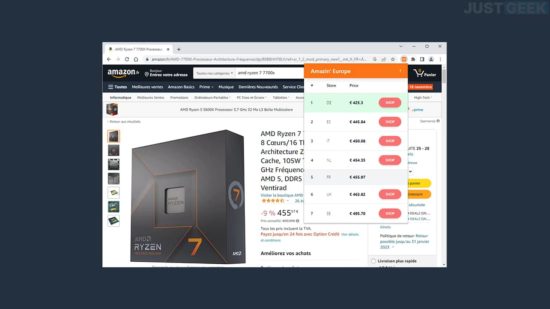 Comparateur de prix Amazon EU