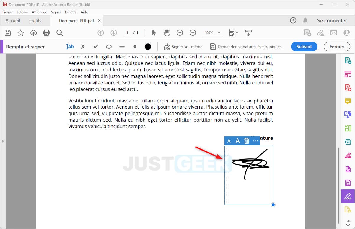 Signer un PDF avec Adobe Acrobat Reader