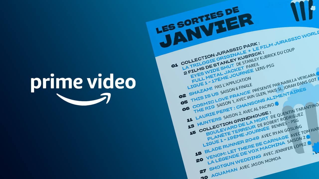 Programme Amazon Prime Video Janvier 2023