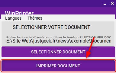 Imprimer des documents sans les ouvrir avec WinPrinter