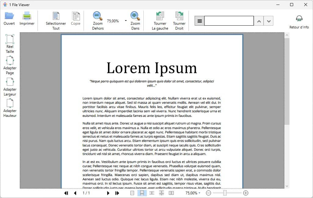 Ouvrir un PDF avec Visionneuse de fichiers