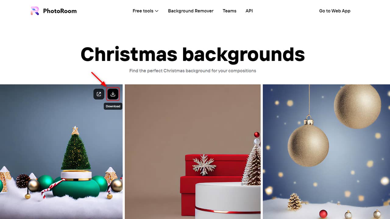 Télécharger un arrière-plan de Noël gratuitement sur PhotoRoom