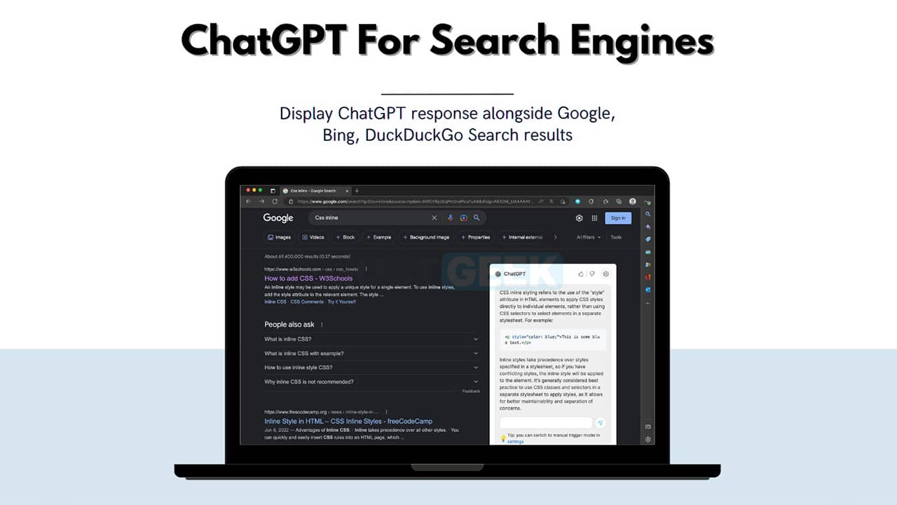 ChatGPT on Search Engines