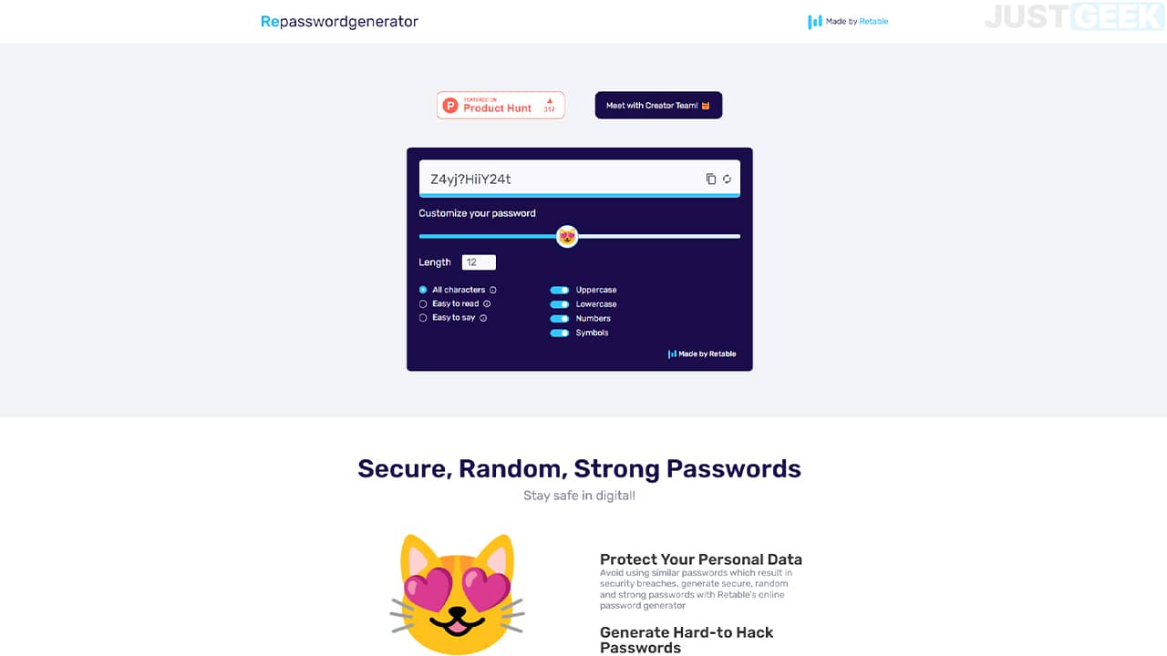 RePassword Generator, un générateur de mots de passe en ligne gratuit