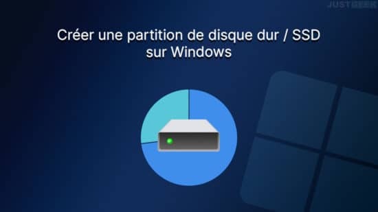 Créer une partition de disque dur/SSD sur Windows
