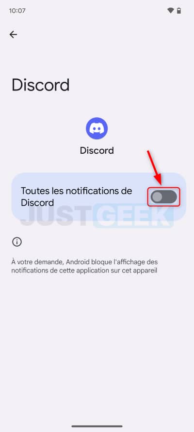 Désactiver les notifications d'une application sur Android