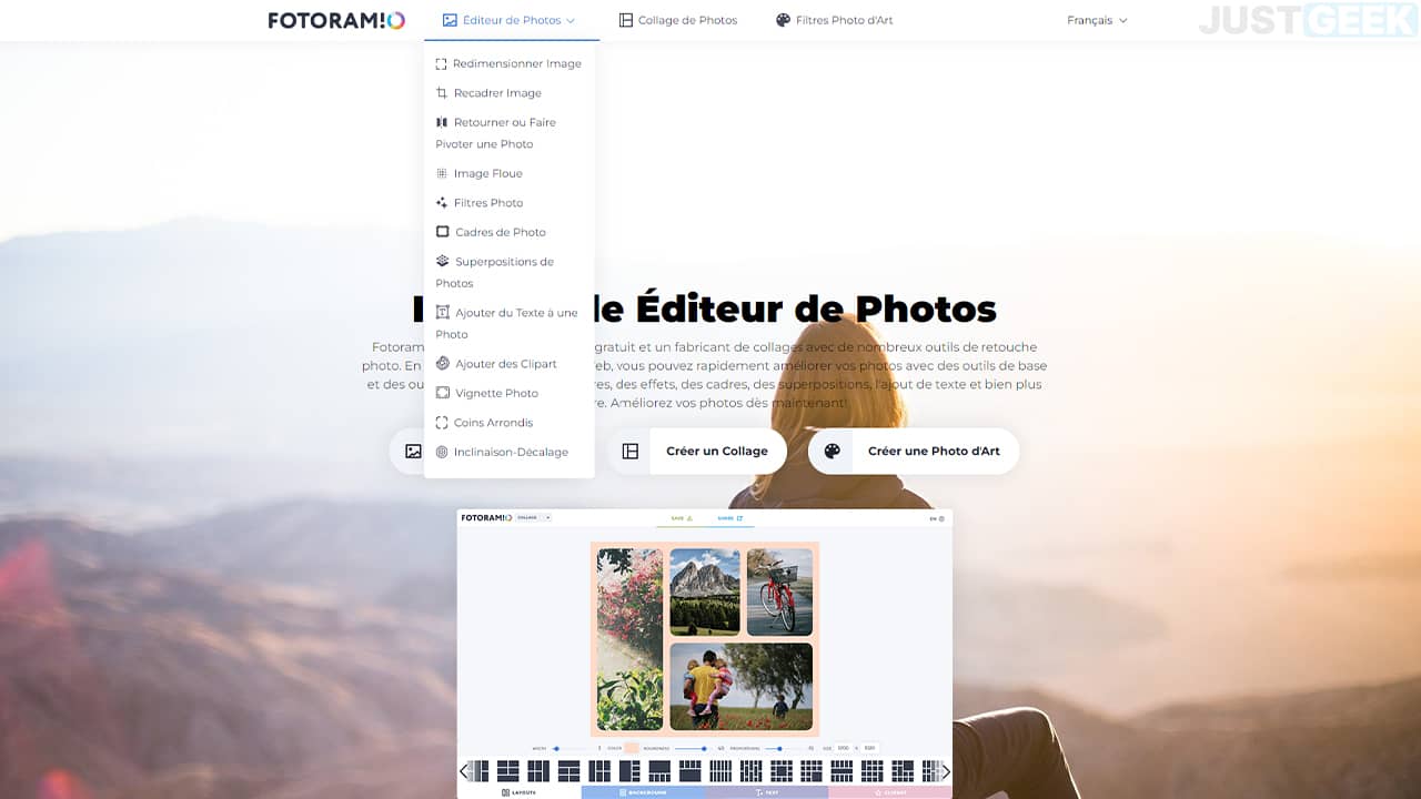 Fotoramio, un éditeur de photos en ligne complet et gratuit
