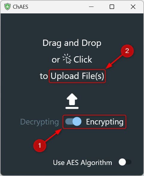 Encrypt files with ChAES