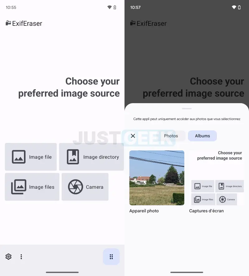 Supprimer les métadonnées de vos photos avec ExifEraser