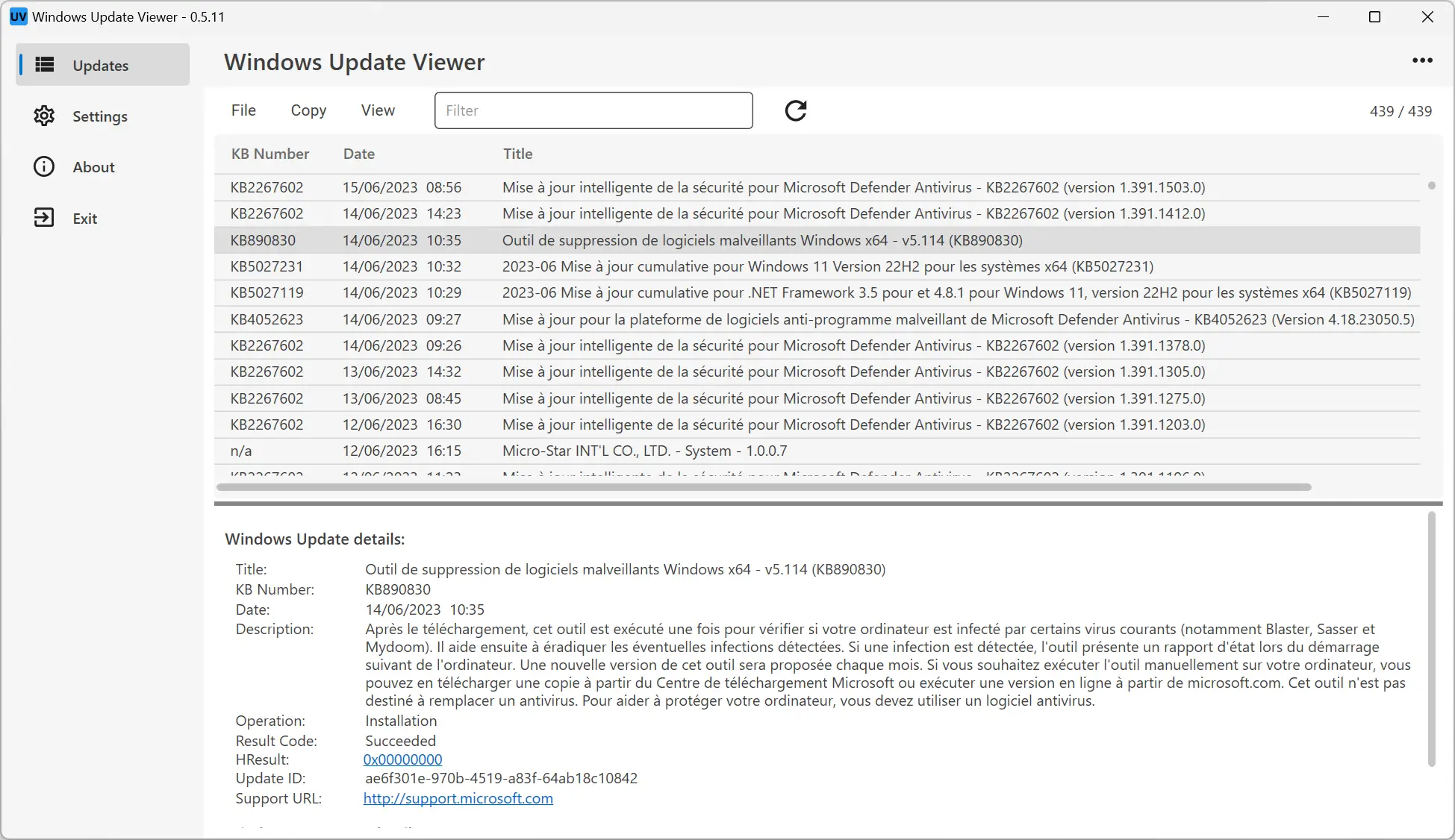 Windows Update Viewer (WUview) est un outil qui permet d'afficher l'historique de toutes les mises à jour qui ont été installées sur votre PC Windows