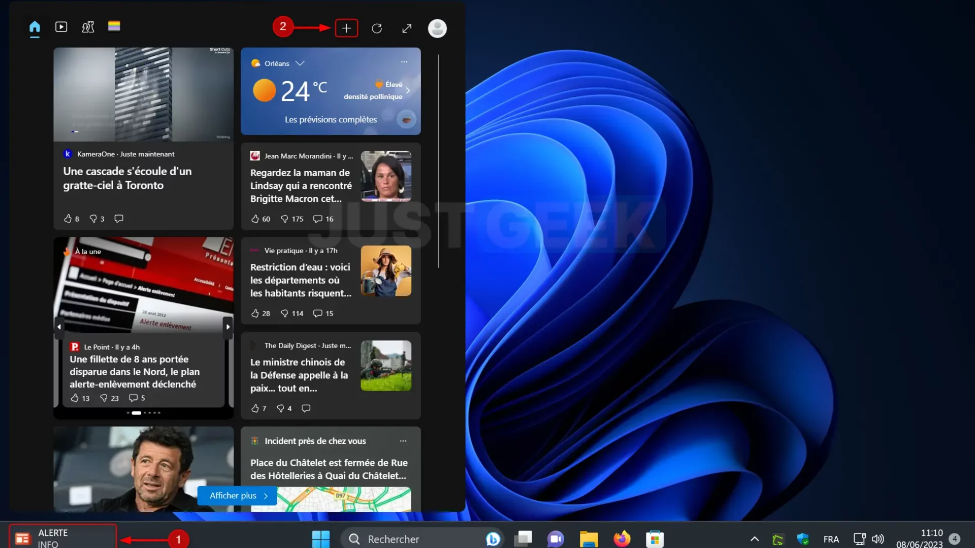 Ajouter des widgets sur Windows 11