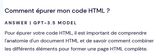 Exemple de question posée à Phind