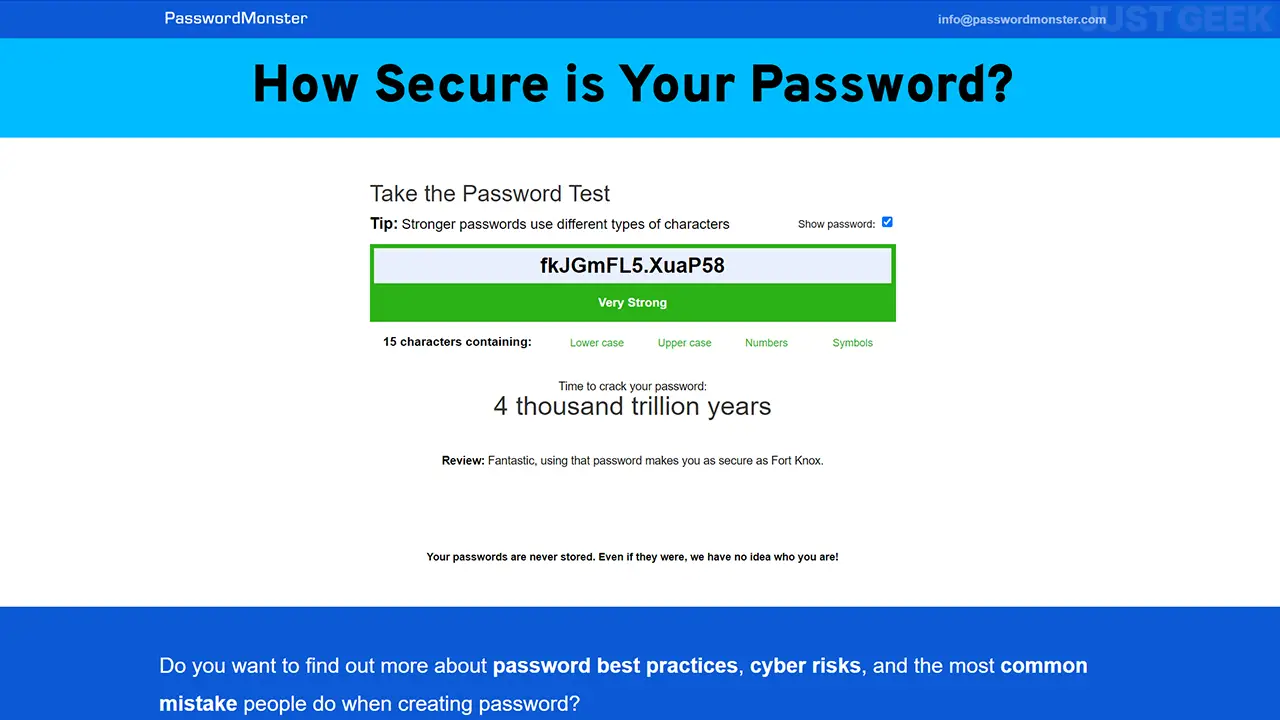 PasswordMonster : un site pour vérifier la sécurité de vos mots de passe