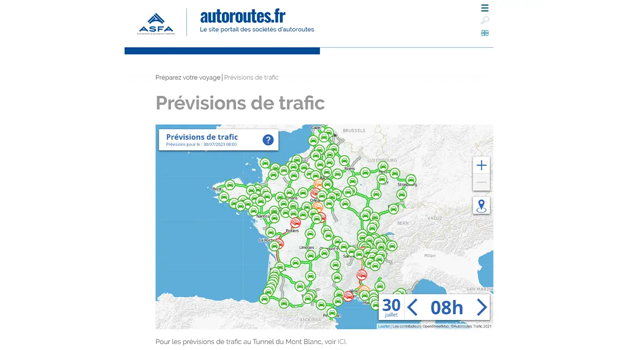 Éviter des bouchons avec les prévisions de trafic autoroutier