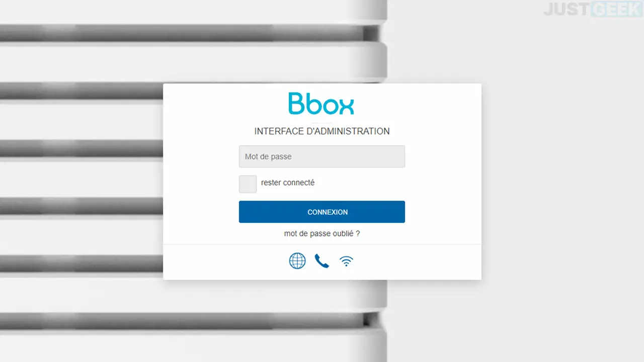 Interface d'administration BBox