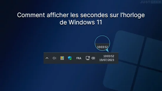 Comment afficher les secondes de l'horloge sur Windows 11