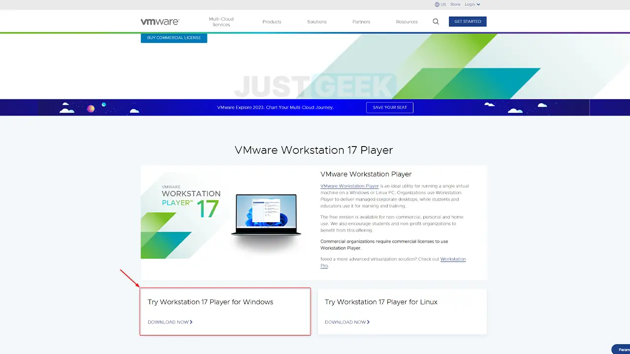 Télécharger VMware Workstation Player