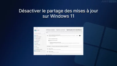 Désactiver le partage des mises à jour sur Windows 11