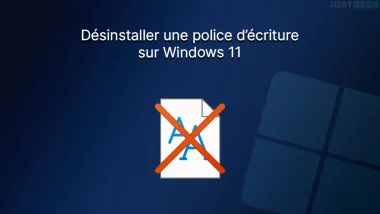 Désinstaller une police d'écriture sur Windows 11