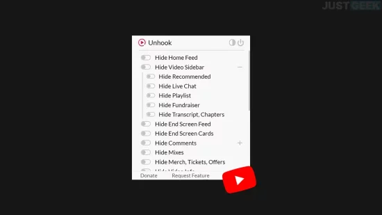 Personnaliser l'interface web de YouTube avec Unhook