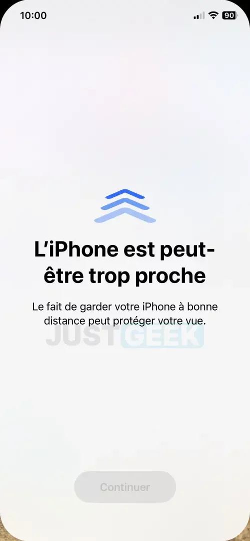 Alerte « L'iPhone est peut-être trop proche »