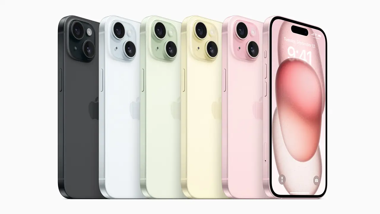 Les différents coloris des iPhone 15 et iPhone 15 Plus