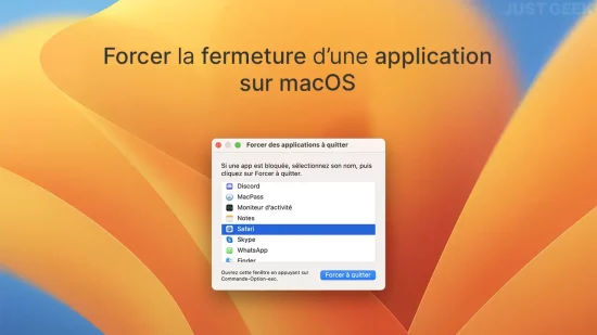 Forcer la fermeture d’une application sur macOS