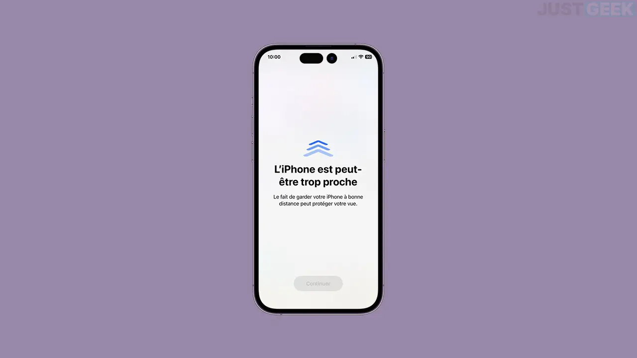 L'iPhone est trop proche des yeux