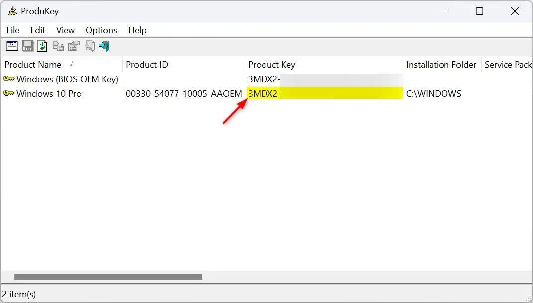 Retrouver sa clé de produit Windows avec le logiciel Nirsoft ProduKey.