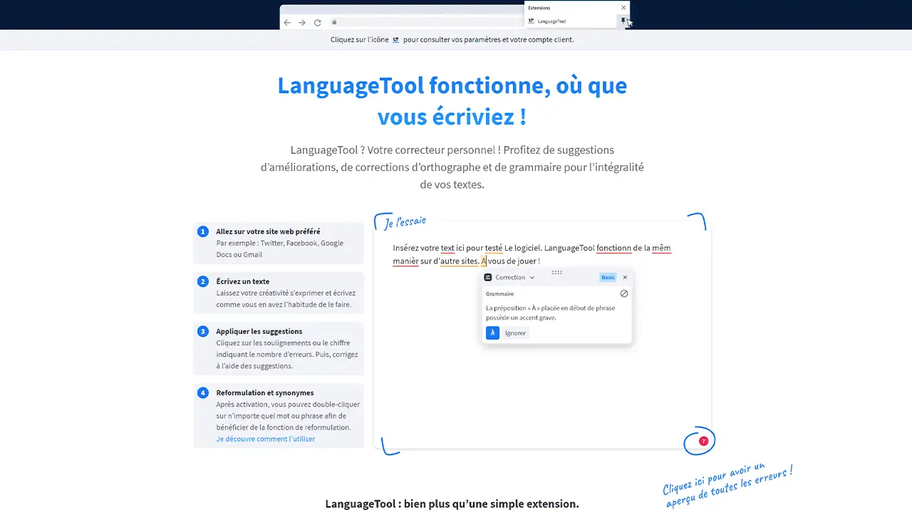LanguageTool : Corriger les fautes d'orthographe et de grammaire de vos textes partout sur le web