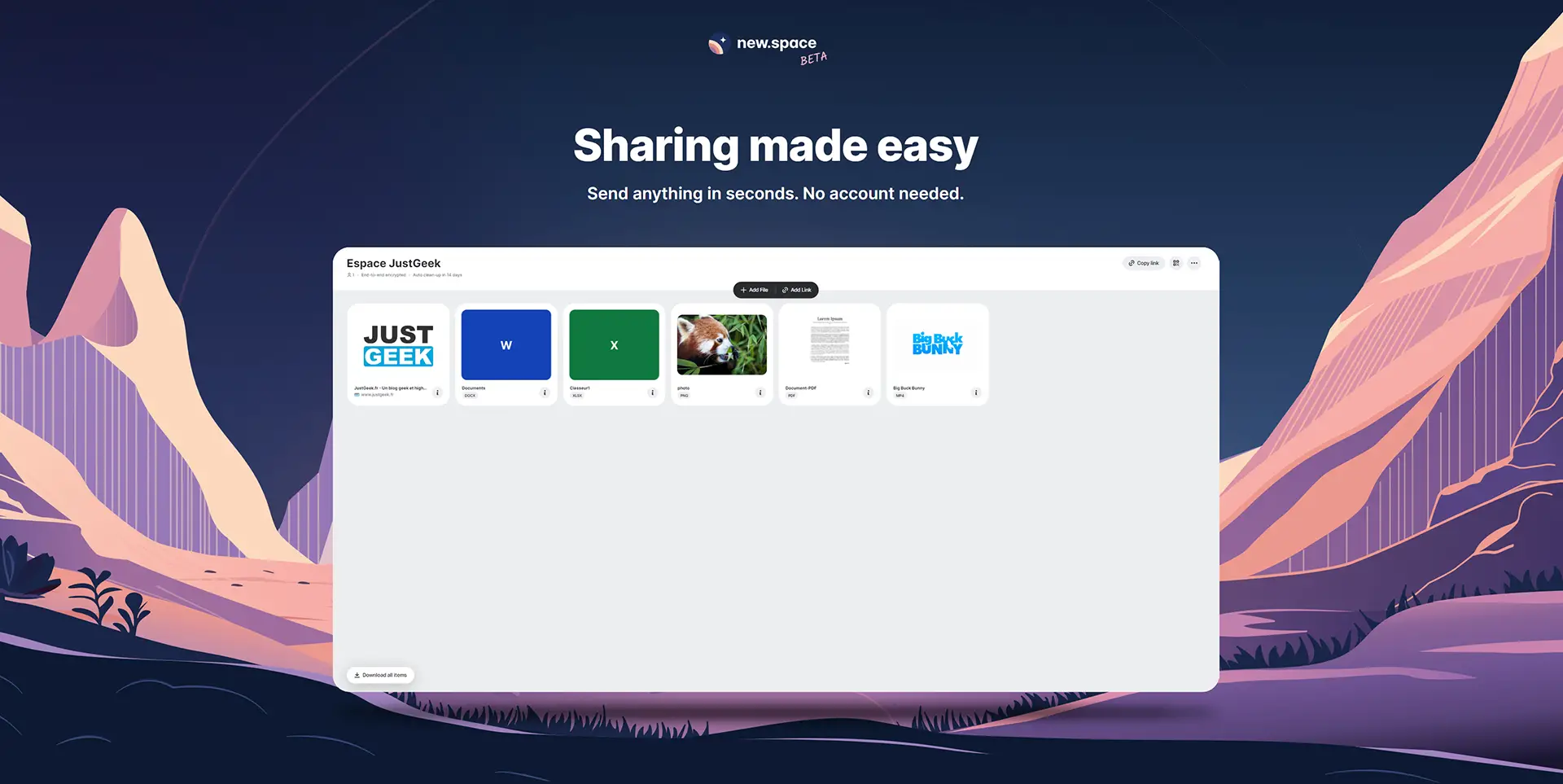 New Space : un service de partage de fichiers en ligne gratuit