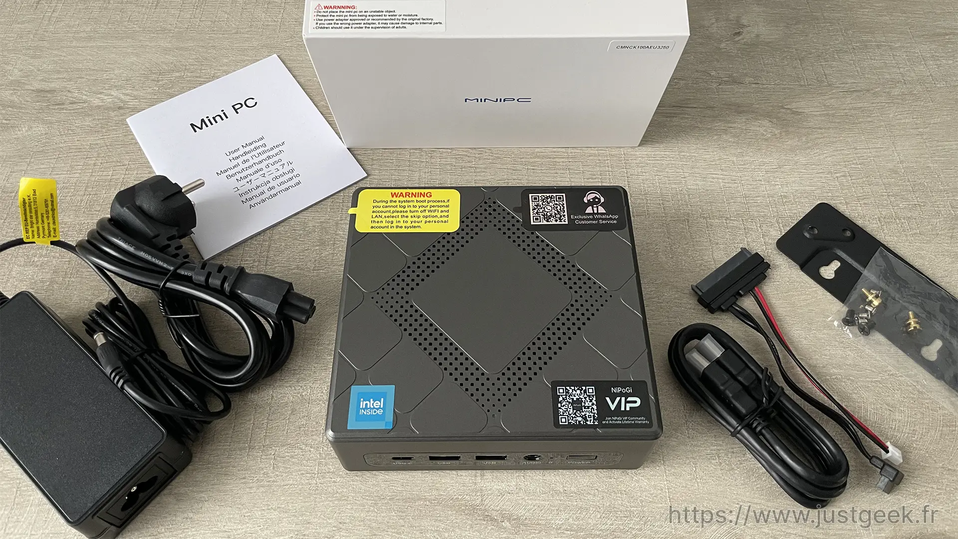 Packaging du mini PC NiPoGi CK10