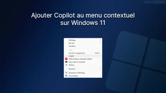 Ajouter Copilot au menu contextuel sur Windows 11