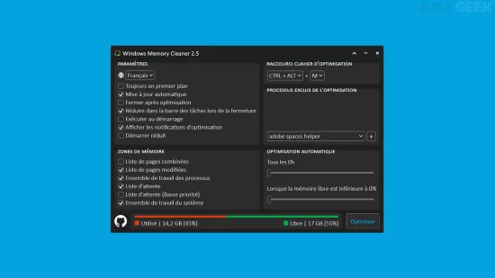 Optimiser la mémoire vive de son PC avec Windows Memory Cleaner