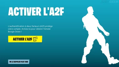 Activer A2F Fortnite