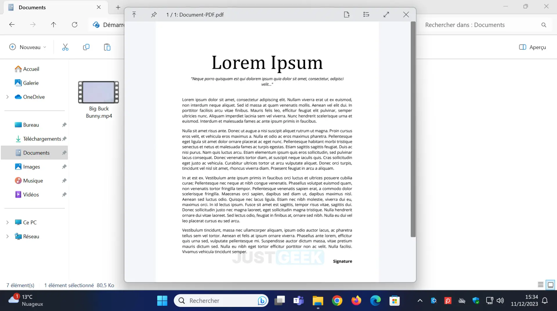 Visualiser rapidement un document PDF sans l'ouvrir dans son programme d'origine avec QuickLook