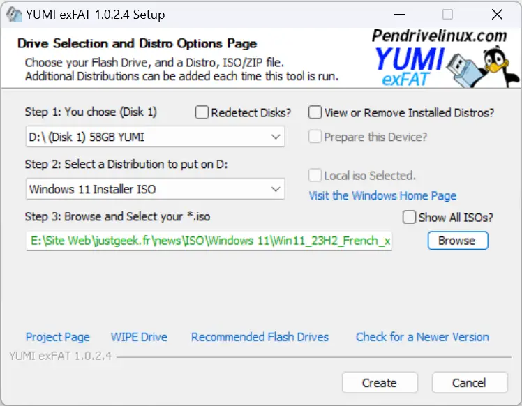Yumi : logiciel gratuit pour créer une clé USB multiboot