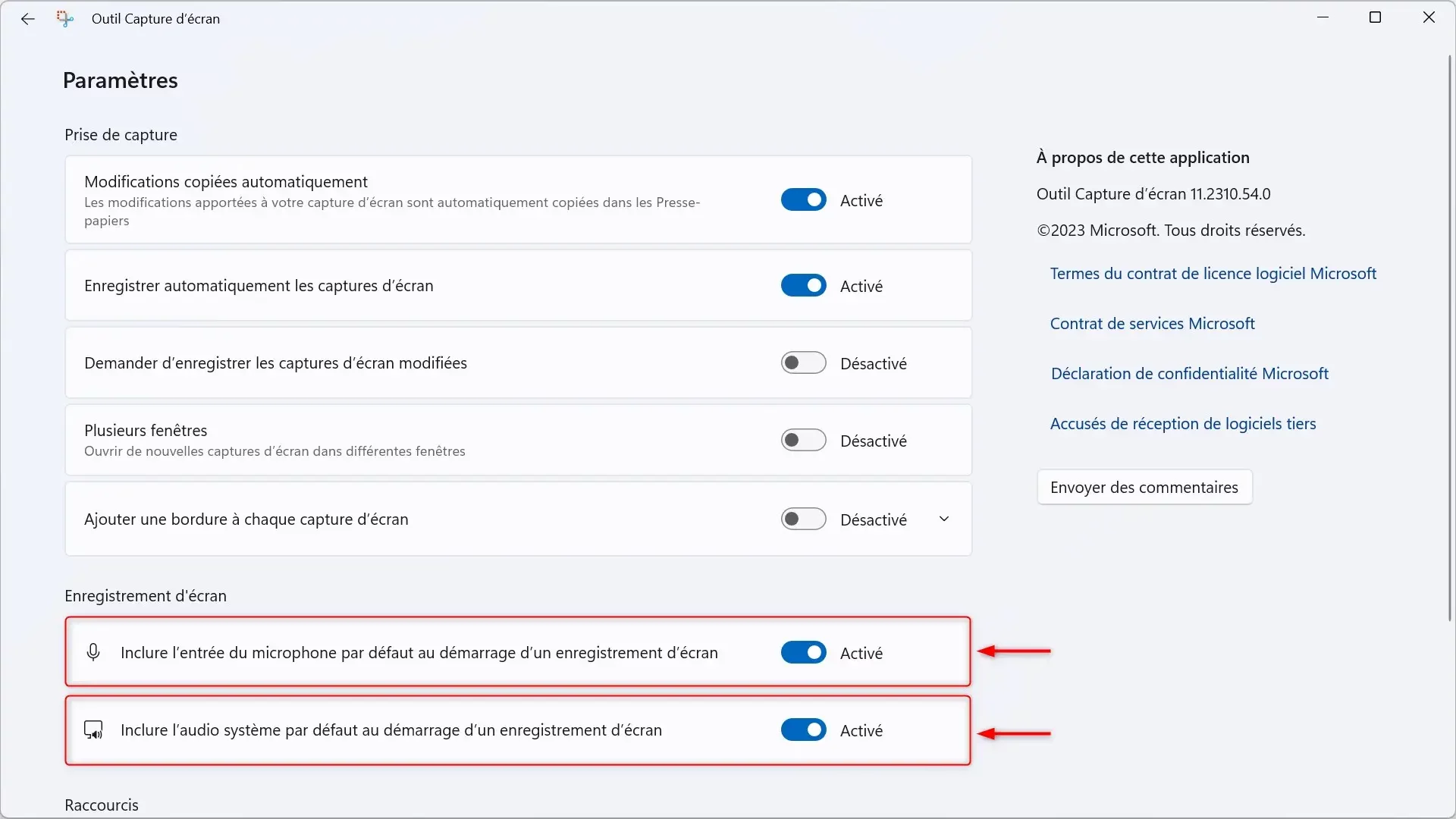 Enregistrer l'écran en vidéo avec le son du microphone et l'audio du système sur Windows 11