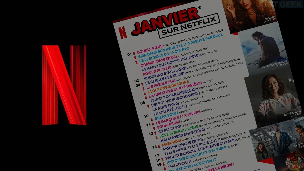 Netflix les nouveautés films et séries en janvier 2024