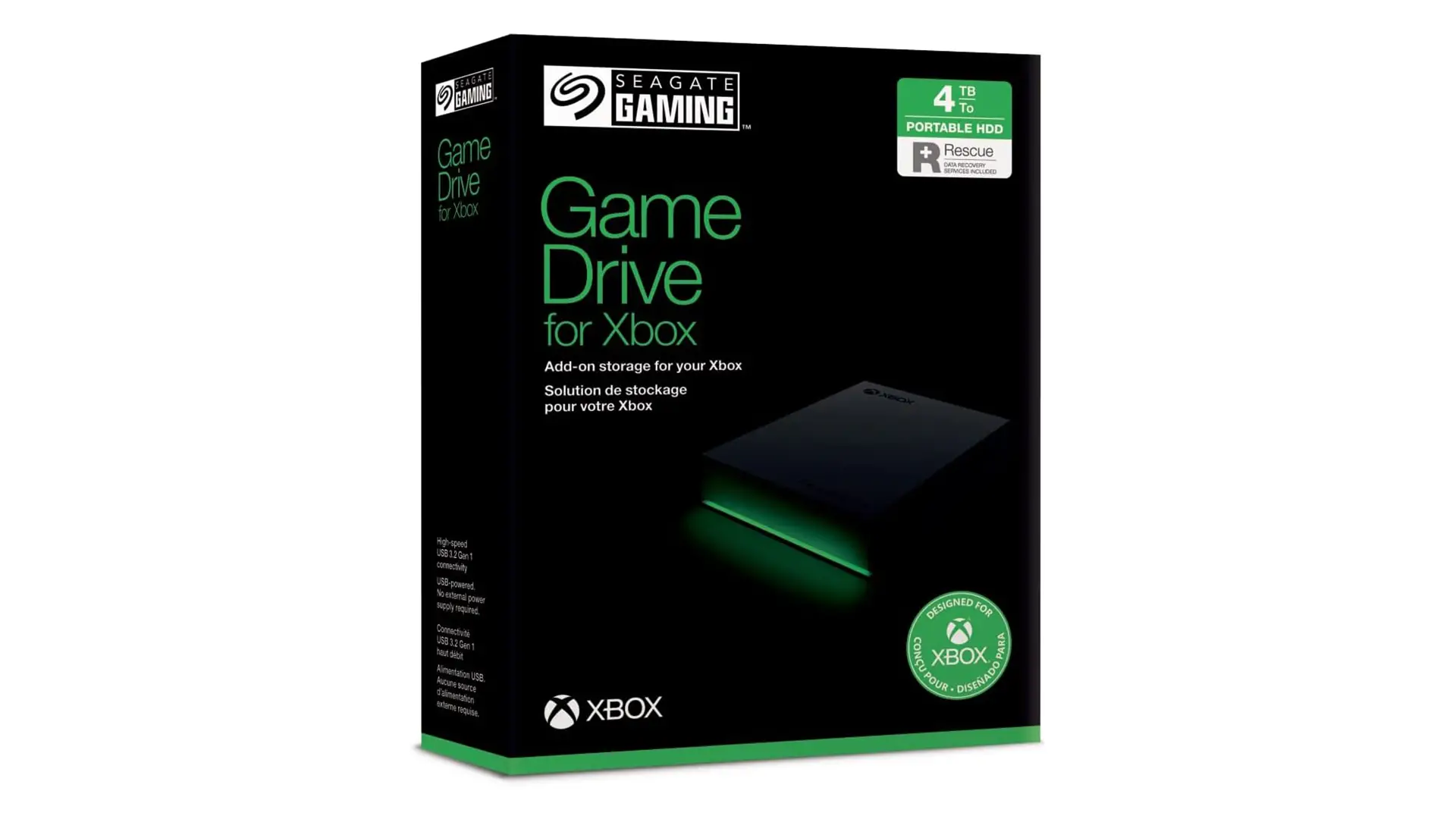 Disque Dur Externe Portable 4To Xbox One S Game Drive - SEAGATE