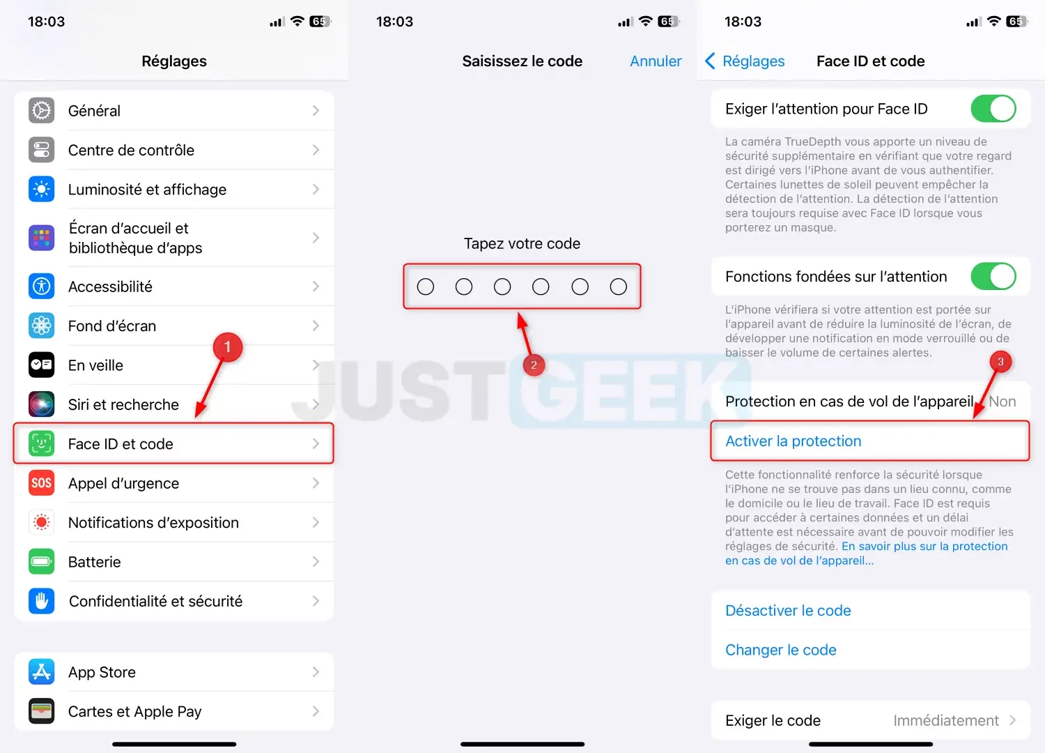 Activer la protection en cas de vol sur iPhone