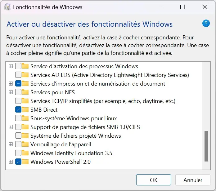 Fonctionnalités de Windows