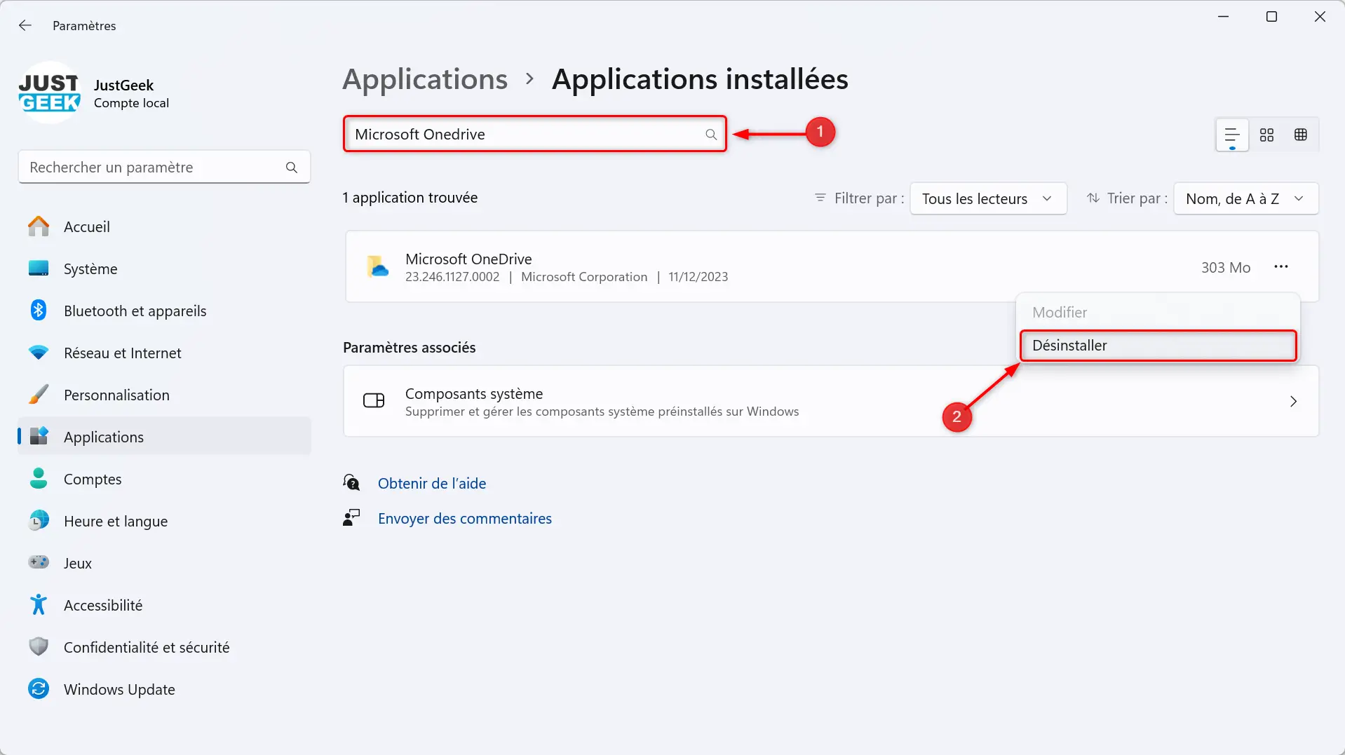 Désinstaller OneDrive pour supprimer le bouton « Démarrer la sauvegarde » dans l'Explorateur de fichiers de Windows 11