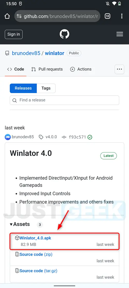 Télécharger Winlator sur Android