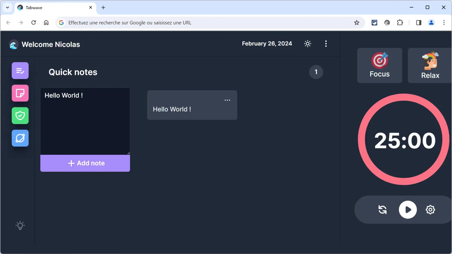 Gestion des notes dans Tabwave