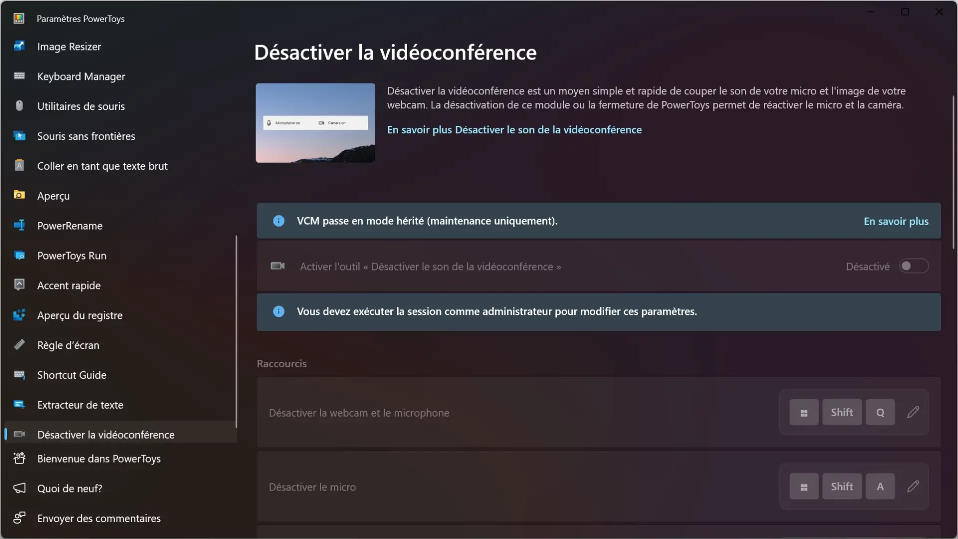 Désactiver rapidement le son et la webcam lors d'une vidéoconférence
