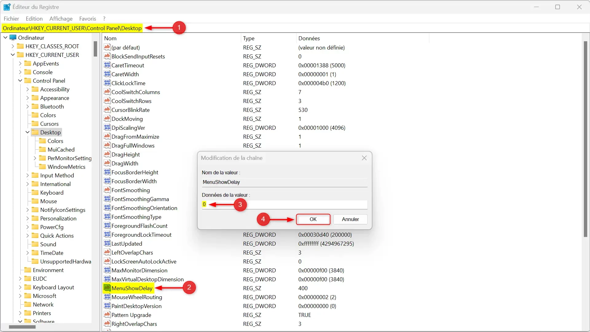 Accélérer l'ouverture du menu Démarrer sur Windows