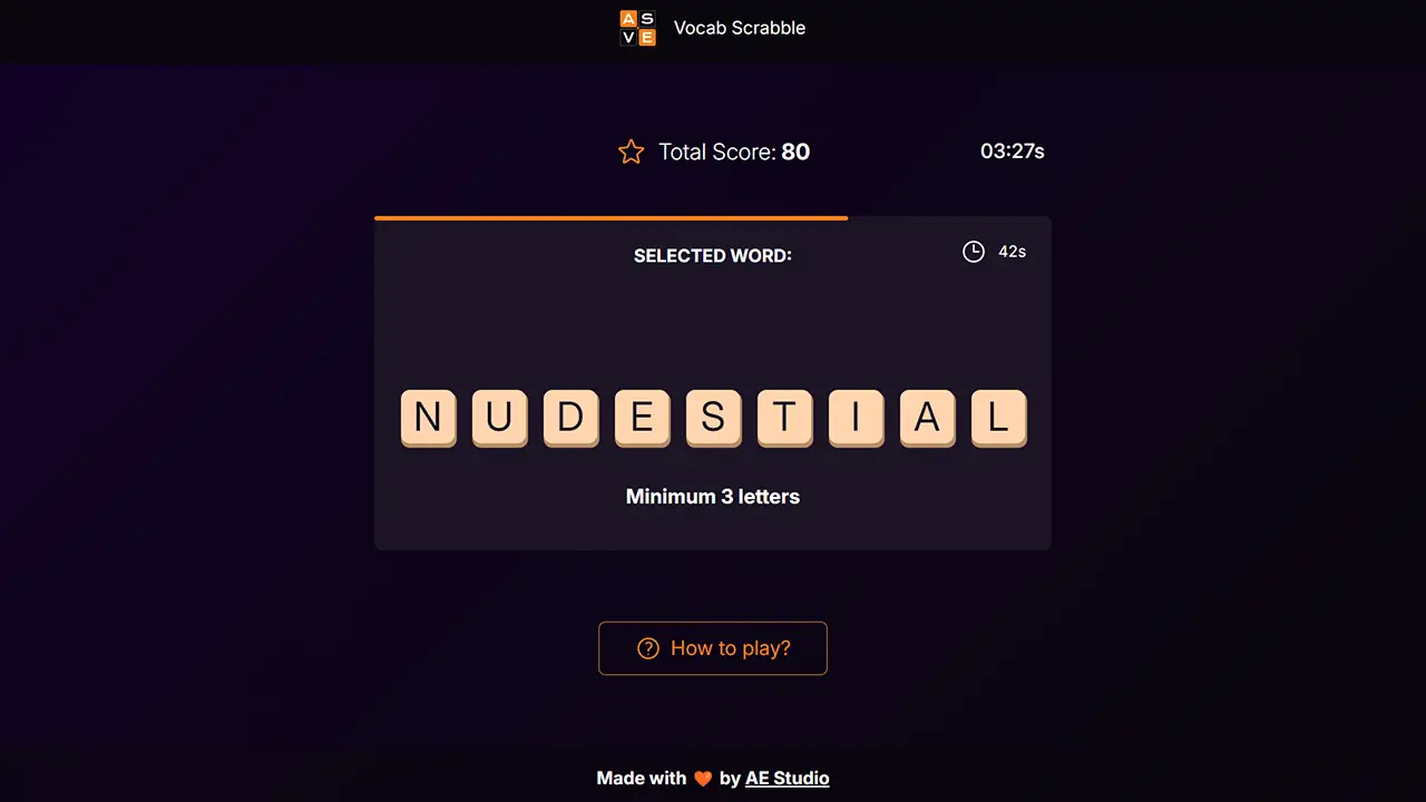 Vocab Scrabble